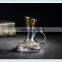 2016 new design gold rim decoration wine decanter home use glass wine decanter for sale