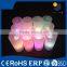 ABS pillar flamless rechargeable colorful candle with stand and remote control