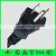 UL power lead with 125V American 3 pin ac power cord plug and C13