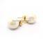 Fashionable Stainless Steel Gold Pearl Jewelry Set for Women
