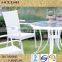 white economic rattan outdoor table and 2 chairs balcony chair furniture(TC054)