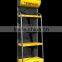 Metal floor engine oil display rack