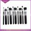 New pure colourful 10 pcs makeup brush set with comstic pouch