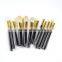 Wholesale good quality blending cosmetic brush 12pcs pure goat hair make up bush set