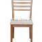 Simple design patio outdoor solid plain wood teak dining chairs
