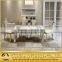 Latest Design Marble Stainless Steel Dinner Table Set