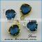 various color glass stone pendant brass pendant jewelry