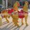 Customized life-size fiberglass horse figure