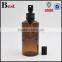 2017 wholesale good market 100ml plastic spray bottle amber color plastic spray bottle round plastic trigger spray bottle