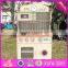 2017 New design children pretend play wooden pink play kitchen W10C268