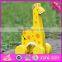 2017 New products animal car toy wooden giraffe baby toy W04A319