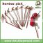 bamboo knot skewer green,black,red color