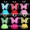 2017hot selling nylon colorful fairy wings Wholesale Double layers 4 pieces tutu set butterfly wings