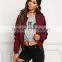 MGOO Fashion Manufacturer Women long Sleeves Coat And Jackets Ladies Western Wear Zip Up Bomber Jackets