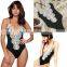 Sexy Women Summer Beachwear Lace One Piece Straps Swimsuit Swimwear Bikini