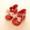 S16870A 2017 cute Jelly Bowknot kids pvc rain shoes