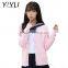 Wholesale women cute V neck cotton japanese school uniform cardigans for students