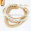 braided multilayer bracelet alloy bangle jewelry gold plated pulseras women bracelets
