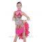 Sexy Straps Girls Child Latin Dance Wear Shiny Colorful Sequin Dance Costumes Fringed Ballroom Dancing Dresses For Kids