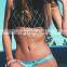 Women Sexy Beach Show Gold Silver Body Jewelry Chain Bra