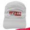 Good quality custom made embroidered pattern baseball caps white running sprot cap