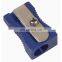 Coloured Aluminum Single Hole Pencil Sharpener in Metallic Blue