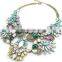 Luxury Evenning Dress Exaggerated Bohemia Colorful Flower Necklaces&Pendants