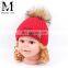 Funny New Hats For Kids With Large Fur Balls Free Baby Beanie Knitting Pattern