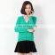 Spring Autumn high quality fashion outdoor slim fit V-neck custom knitted girls cashmere cardigan sweater manufacturer