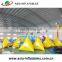 Newest Yellow Triangle shape inflatable swim buoy for aqua park or advertising