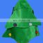 Fancy green santa tree hat with red point