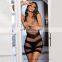 2017 sexy hot woman black Transparent hollow sexy hot women Babydoll sleepwear sexy Lingerie