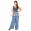 Plus Size 100%Cotton Women Wear Floral Printed Trousers Loose Wide Leg Palazzo Long Summer Yoga Pants