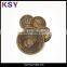 Nickle free metal medal with brass plating