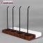 W40*D59*H253mm Wall-hanging Wood Belt Display Stand with Hooks