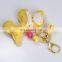Honey dog Shape Bag Pendant Leather Animal Keychain with tassel