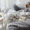 Amazon Hot Sales Home luxury bed sheet bedding set Cotton/Microfiber Green Grey bed set