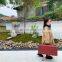 2020 Autumn and Winter Kids Girls High Neck Thick Velvet Corduroy Long Dress
