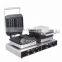 Factory High Quality Non Stick Waffle Machine Commercial Electric Cast Iron Double Flip Waffle Maker Wholesale