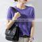 Women's Short Sleeves Pima Cotton Blend Knitted Soft Summer Sweater Tops