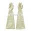 Hot sales rubber lab double multiple chemical resistant glove box long gloves