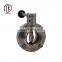 Tyco Valve Stainless Steel 304 316L Tri Clamp Manual Quick-Install Sanitary Wafer Butterfly Valve