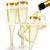 Plastic Champagne Flutes Gold Glitter Plastic Toasting Glasses Disposable Wedding Party Cocktail Cups