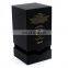 Black base and lid velvet perfume box package with foam insert for bottle