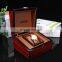 Luxury custom wooden watch packaging gift box pu leather