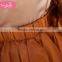 The coffee color fluffy tulle kids girls evening dresses