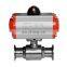 Food Safe Stainless Steel 304 Sanitary Pneumatic Ball Valve Tri Clamp connection