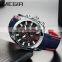 MEGIR 2063 wholesale mens blue quartz watch low price healthy silicone band luminous water proof sports wristwatches