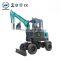 Hengwang HW40 Wheel Excavator Manufacturer 4 ton Hydraulic Mini Excavator Wheeled In Stock