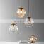 Iron Ceiling Light Decor Glass Ball Hanging Modern Chandelier Lamp For Home